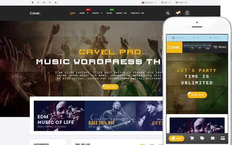 Cavel - Theme for Books, CD & DVD Store WooCommerce Theme