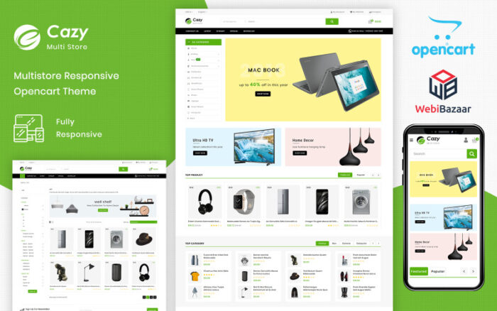 Cazy - The Shopping Mall OpenCart Template