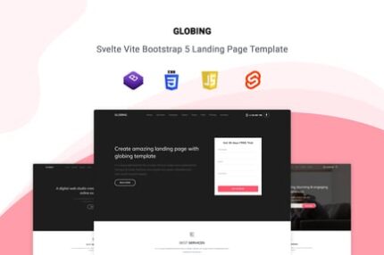 Globing - Svelte Landing Page Template