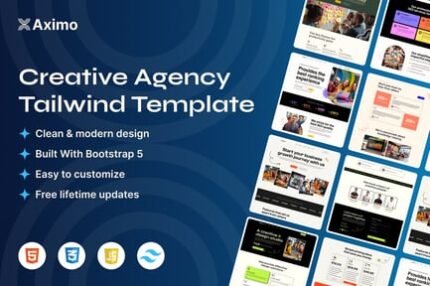 Aximo - Creative Agency Tailwind Template