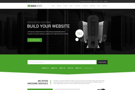 MaxHost - Professional Web Hosting Template