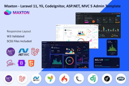 Maxton - Laravel 11, Yii, CodeIgnitor, ASP.NET, MV