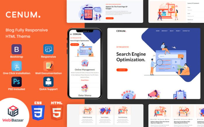 Cenum - Multipurpose HTML Website Template