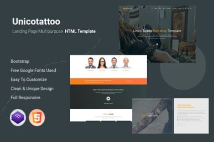 Unico tattoo - Multipurpose Landing Page Template