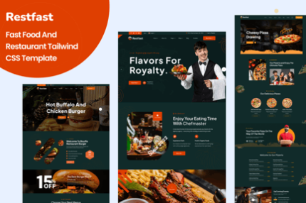 Restfast - Fast Food Restaurant Tailwind Template