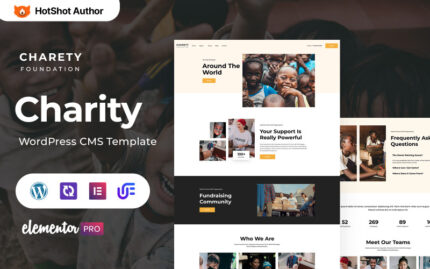 Charety - Charity And Donation WordPress Elementor Theme WordPress Theme