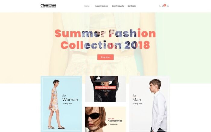 Charizma - Fashion Store Elementor WooCommerce Theme