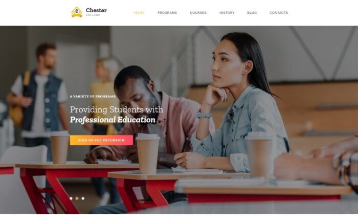 Chester - University Modern HTML Bootstrap Landing Page Template