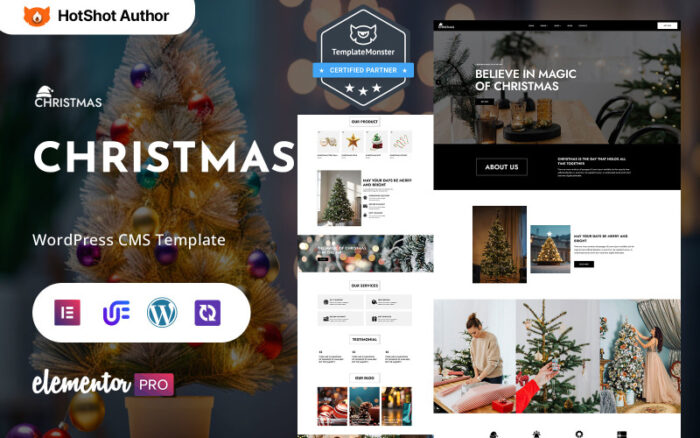 Christmas - Christmas Party And Decorations Store WordPress Elementor Theme WordPress Theme