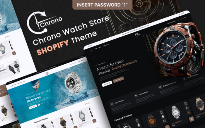 Chrono - Watch Store Multipage Shopify Website Theme Shopify Theme