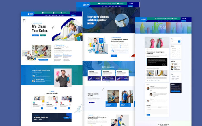 Clainy - Cleaning Service HTML Template Website Template