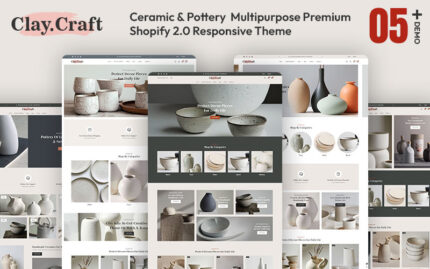 Claycraft - Handcrafted Ceramic & Home Decor Store Multipurpose Shopify 2.0 Responsive Theme Shopify Theme