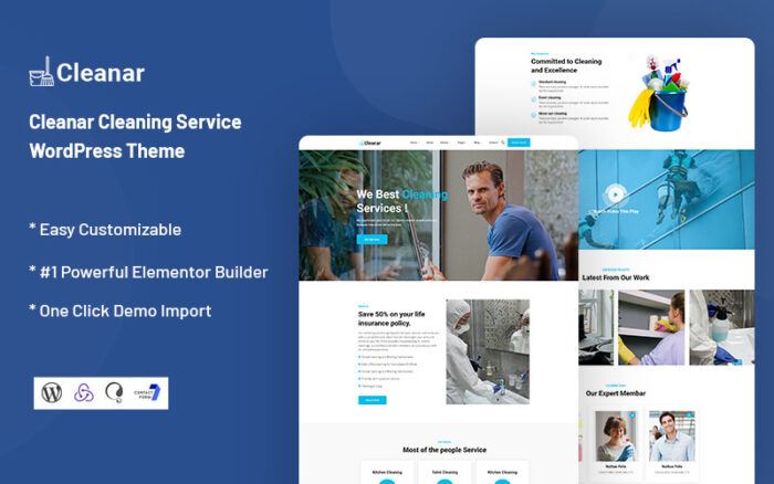 Cleanar - Cleaning Service WordPress Theme