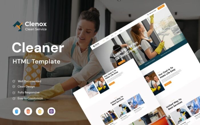 Cleanox - Cleaning And Maintenance Service HTML Template Website Template