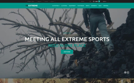 Clothing for Extreme Sports PrestaShop Theme