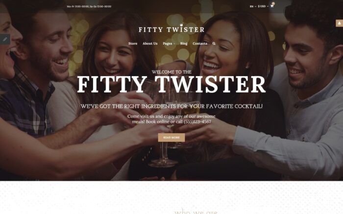 Cocktail Bar Responsive Joomla Template