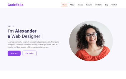 CodeFolio - Bootstrap 5 Responsive Portfolio Landing Page Landing Page Template