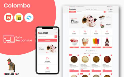 Colombo - Ice Cream Store | Multipurpose eCommerce Website Template | HTML - Tailwind CSS