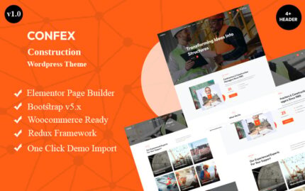 Confex - Construction Wordpress Theme WordPress Theme