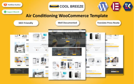 Cool Breeze - Air Conditioning WooCommerce Elementor Template WooCommerce Theme