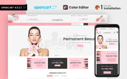 Cosmetics Beauty Store Responsive OpenCart Template