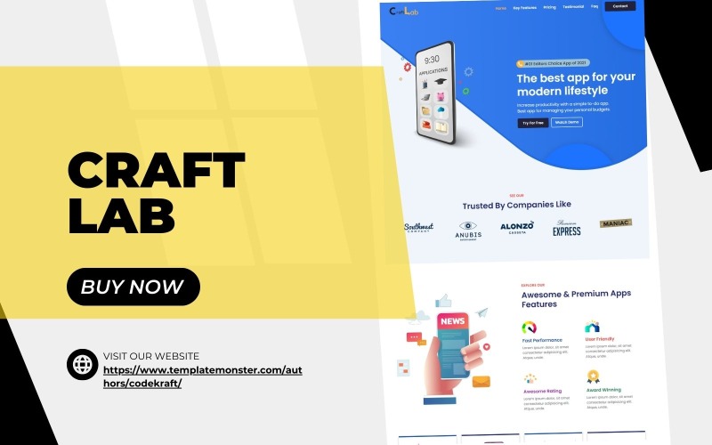 CraftLab - Innovating Digital Creations Website Template