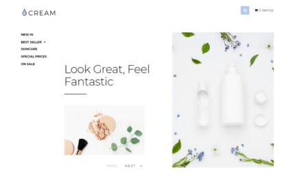 Cream - Beauty Supply eCommerce Clean OpenCart Template