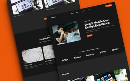 Creatrix - A Free Premier HTML Portfolio Template for Web, Mobile Development and Design Mastery Landing Page Template