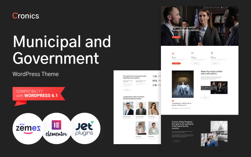 Cronics - Municipal and Government WordPress Theme