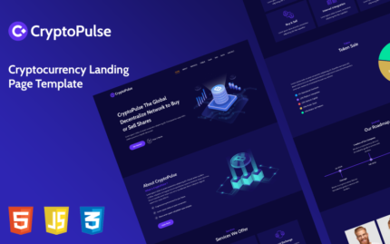 CryptoPulse - Crypto Landing Page Template