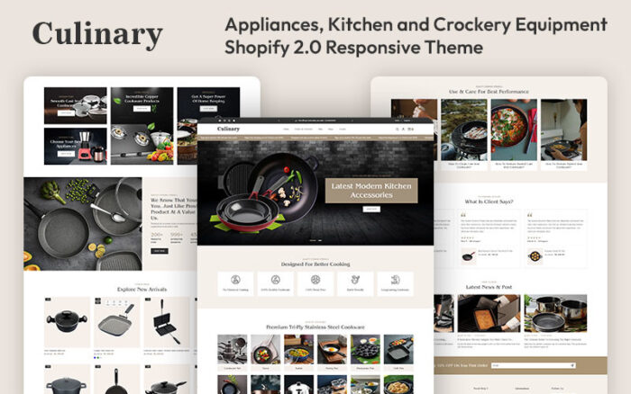 Culinary - Appliances, Kitchen and Crockery Shopify Multipurpose Responsive Theme Shopify Theme