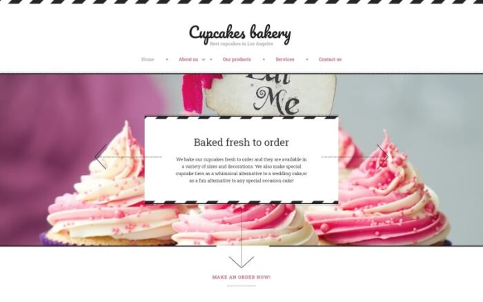 Cupcakes Bakery Website Template