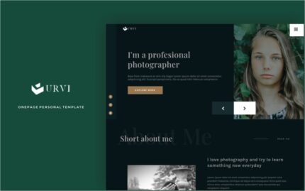 Curvi - personal multipurpose portfolio Landing Page Template