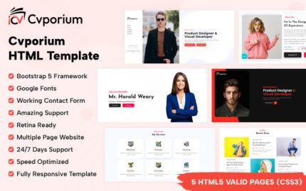 Cvporium Responsive HTML Website Template