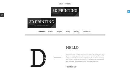 3D Printing Joomla Template