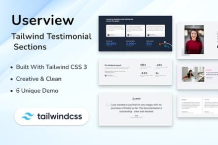 Tailwind Templates & Testimonial UI Kit - Userview