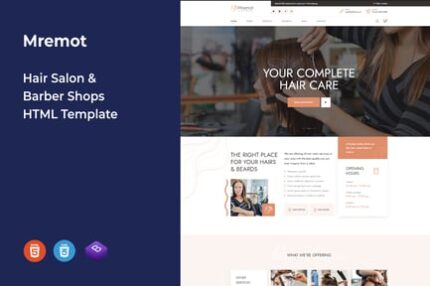 Mremot - Hair Salon & Barber Shops HTML Template