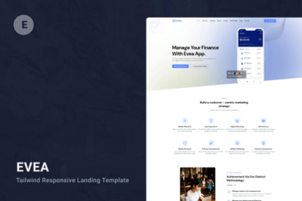 Evea - Tailwind CSS Landing Page Template