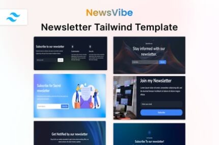 NewsVibe - Newsletter Section Tailwind Template