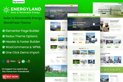 Energyland - Solar & Renewable Energy WP Theme