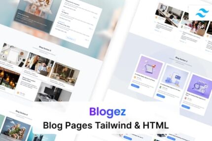 Blogez - Blog Pages Tailwind CSS 3 HTML Template