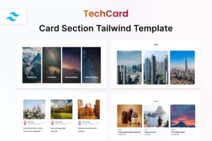 TechCard - Tailwind CSS 3 Card HTML Template