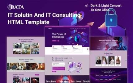 Data - IT Solution, IT Consulting and IT Intelligence HTML5 Template Website Template