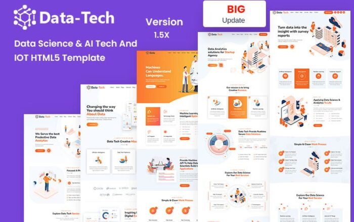 DataTech - Data Science & AI Tech And IOT HTML5 Template Website Template