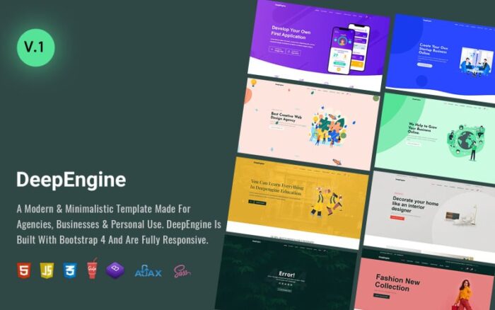 DeepEngine - Business Multipurpose Premium HTML5 Website Template