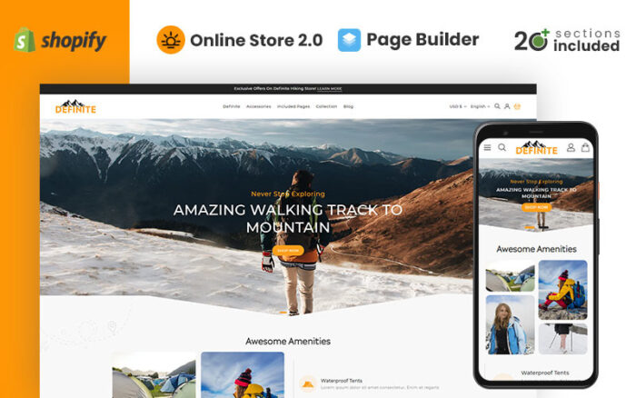 Definite Travel Store Shopify 2.0 Theme Shopify Theme