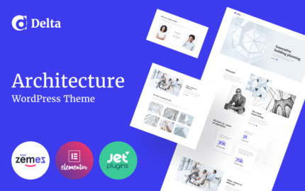 Delta - Architecture Minimal WordPress Elementor Theme WordPress Theme