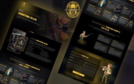 DesignAim - Gun Shooting Landing Page Landing Page Template