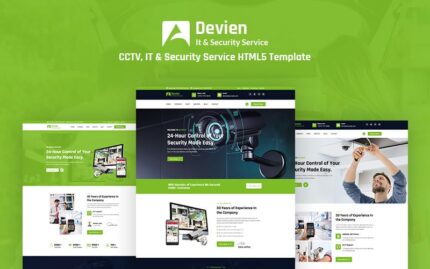 Devien - CCTV, IT and Security Service Responsive HTML5 Website Template