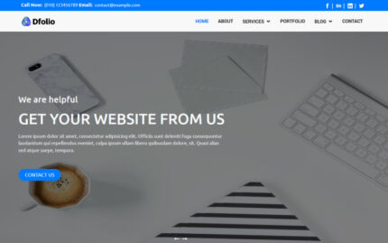 Dfolio - Multipurpose Responsive Bootstrap HTML Website Template